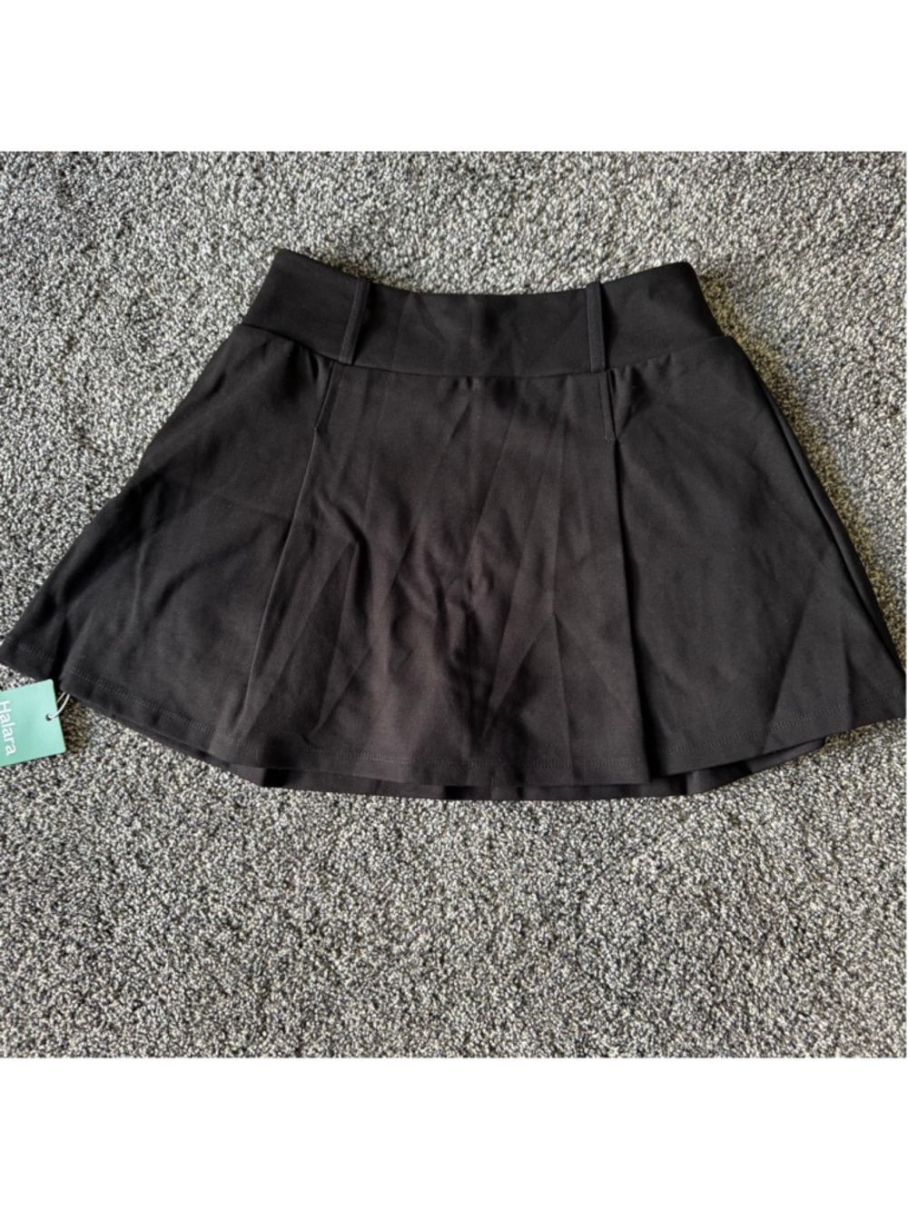 Women's NWT Halara High Waisted Pleated Mini 2-in-1 Casual Skirt Skort Black XS - Picture 7 of 8
